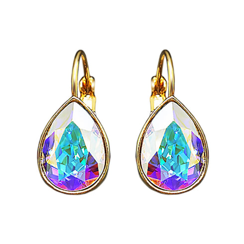 Auskarai „Kristalo Lašas (Aurore Boreale)“ su Swarovski™ kristalais